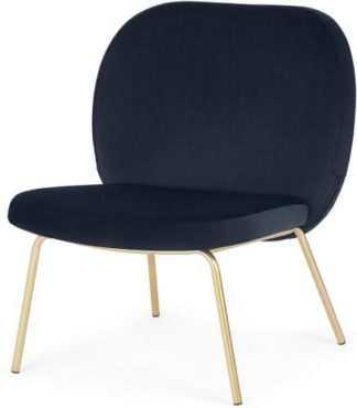 An Image of Safia Accent Armchair, Royal Blue Velvet