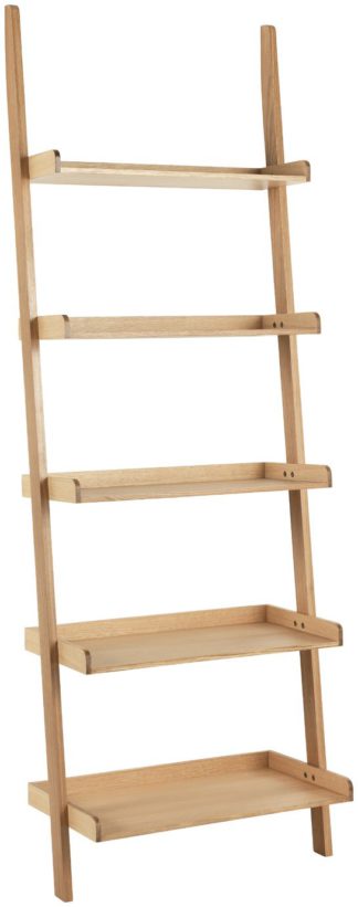 An Image of Habitat Jessie 5 Shelves Shelving Unit - Oak