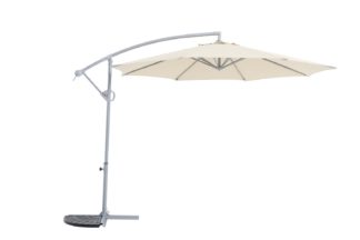 An Image of Argos Home Rotating Overhanging Garden Parasol - Cream