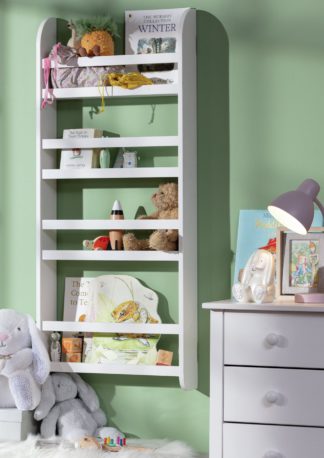 An Image of Habitat Scandinavia Kids 4 Shelf Wall Mounted Bookcase White