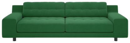 An Image of Habitat Hendricks 4 Seater Velvet Sofa - Teal