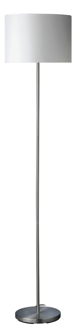 An Image of Argos Home Satin Stick Floor Lamp - Super White