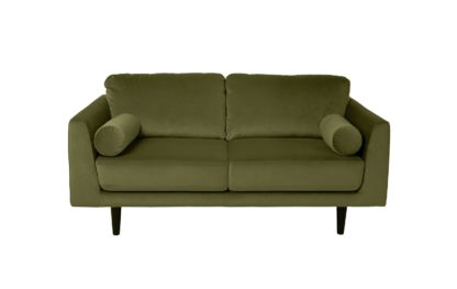An Image of Habitat Jackson 2 Seater Velvet Sofa - Burgundy