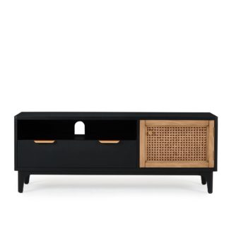 An Image of Franco TV Stand Black and Brown