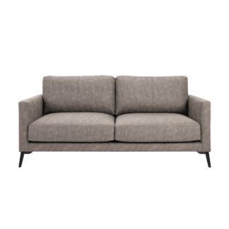 An Image of Frey PU Leather 2 Seater Sofa - Grey Grey