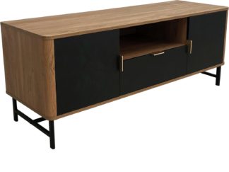 An Image of Koble Scandi Smart 2 Door 1 Drawer TV Unit - Walnut