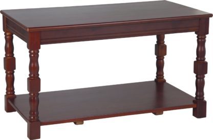 An Image of Argos Home Devon Solid Pine Coffee Table - Walnut Effect