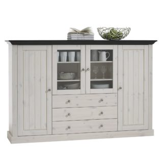 An Image of Monaco White Glazed Sideboard White