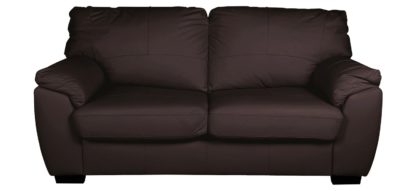 An Image of Argos Home Milano 2 Seater Leather Sofa Bed - Black