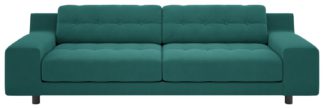 An Image of Habitat Hendricks 4 Seater Velvet Sofa - Teal