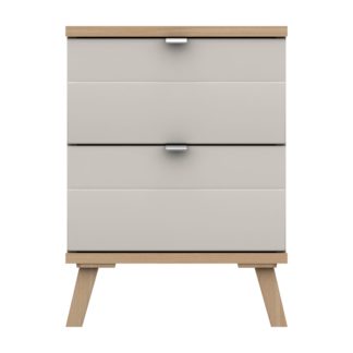 An Image of Murray 2 Drawer Bedside Off-White