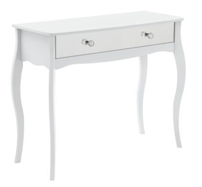 An Image of Argos Home Amelie 1 Drawer Mirrored Dressing Table - White