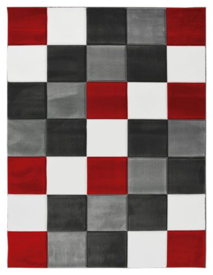 An Image of Melrose Daytona Check Rug - 80x150cm - Red