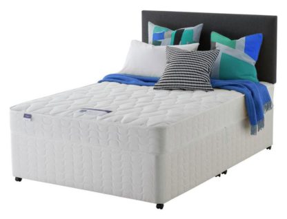 An Image of Silentnight Travis Miracoil Kingsize Divan Bed - White