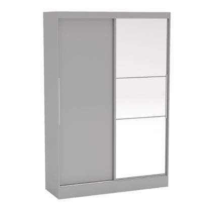 An Image of Lynx Grey Double Sliding Wardrobe Grey