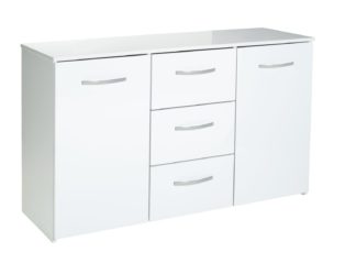 An Image of Argos Home Hayward 2 Door 3 Drawer Sideboard - White Gloss