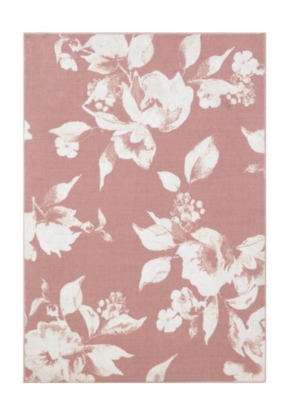 An Image of Argos Home Floral Rug - 120x170cm - Blush