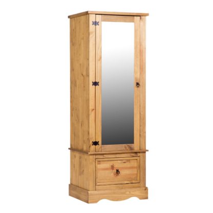 An Image of Core Corona Armoire Mirrored Wardrobe Natural