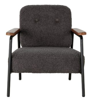 An Image of Habitat Cooper Charcoal Boucle Armchair