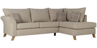 An Image of Argos Home Kayla Right Corner Fabric Sofa - Beige