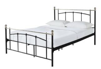 An Image of Habitat Yani Double Metal Bed Frame - Black