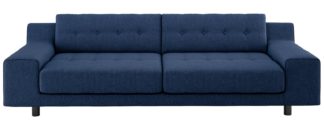 An Image of Habitat Hendricks 4 Seater Fabric Sofa - Blue