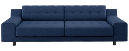 An Image of Habitat Hendricks 4 Seater Fabric Sofa - Blue