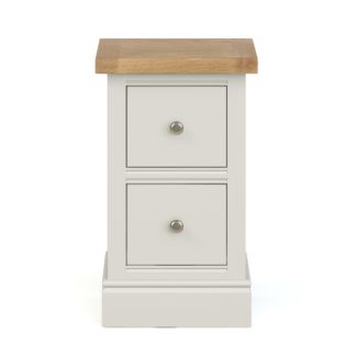 An Image of Compton Ivory Slim Bedside Table Cream