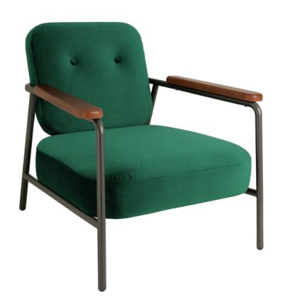 An Image of Habitat Cooper Armchair - Emerald Green