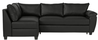 An Image of Argos Home Fernando Left Corner Sofa Bed - Black