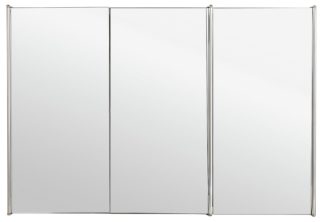 An Image of Argos Home Stainless Steel 3 Door Mirrored Cabinet