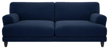 An Image of Habitat Askem 3 Seater Fabric Sofa - Charcoal