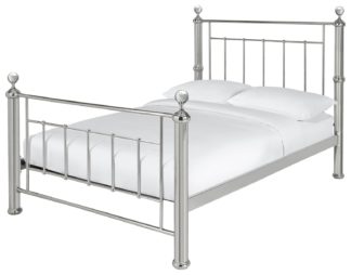 An Image of Argos Home Mayfair Double Metal Bed Frame - Chrome