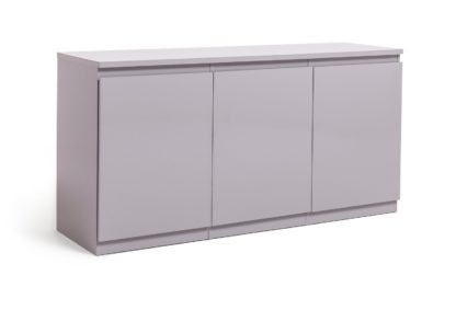 An Image of Habitat Jenson 3 Door Sideboard - Grey