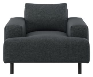 An Image of Habitat Julien Charcoal Fabric Armchair