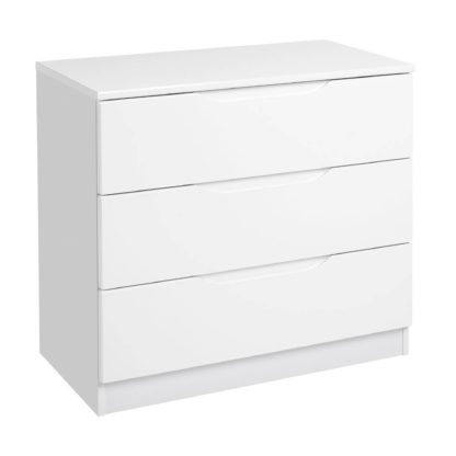 b8bbb493f80a888136f5b6e6ef500c80a854fd46682a7e491015ec1eda7ed639.jpg An Image of Legato White Chest of Drawers White