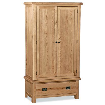 An Image of Aylesbury Oak Double Wardrobe Light Brown / Natural