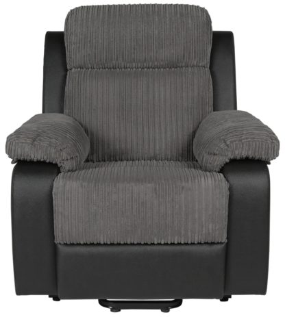 An Image of Argos Home Bradley Fabric Rise & Recline Chair - Charcoal