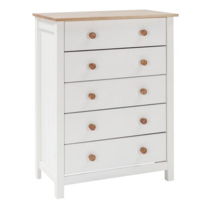 An Image of Habitat Scandinavia 5 Drawer Chest - Two Tone