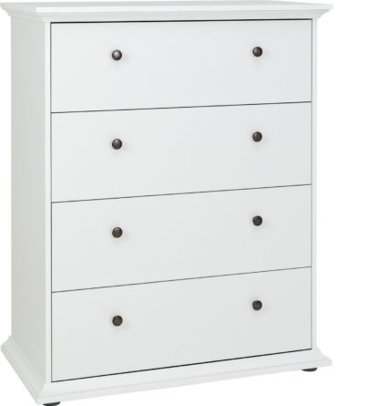 An Image of Habitat Heathland 4 Drawer Chest - White