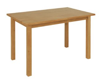 An Image of Habitat Ashdon Solid Pine 4 Seat Dining Table - Oak Stain