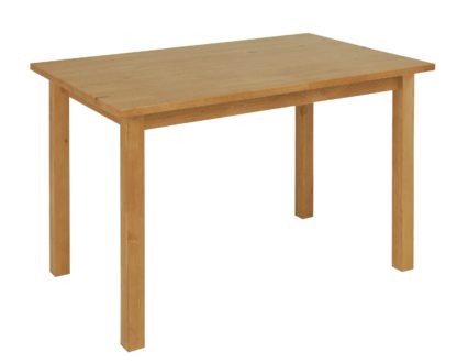 An Image of Habitat Ashdon Solid Pine 4 Seat Dining Table - Oak Stain