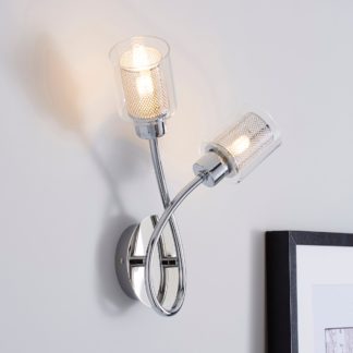 An Image of Grace 2 Light Chrome Wall Light Chrome