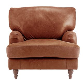 An Image of Habitat Livingston Leather Armchair - Tan