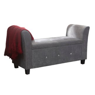 An Image of Verona Upholstered Window Seat Grey