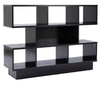 An Image of Habitat Cubes 3 Tier Wide Bookcase - Black