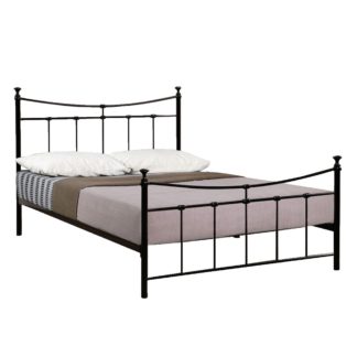 An Image of Emily Black Metal Bed Frame Black