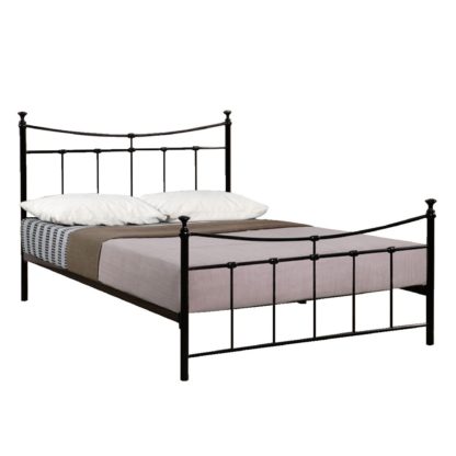 bc9a928eab9cc69e3674437305966f1aa77fbf03a98b910b2f1ccc4f4bb815a0.jpg An Image of Emily Black Metal Bed Frame Black