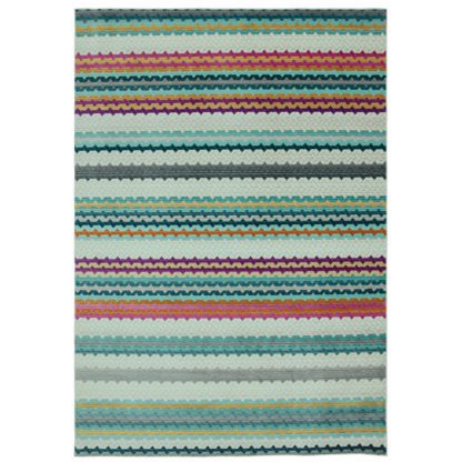 An Image of Asiatic Skye Striped Rectangle Rug - 120x180cm