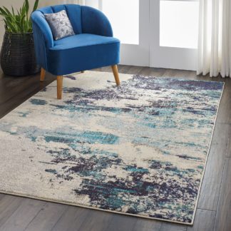 An Image of Teal Celestial Rug Teal